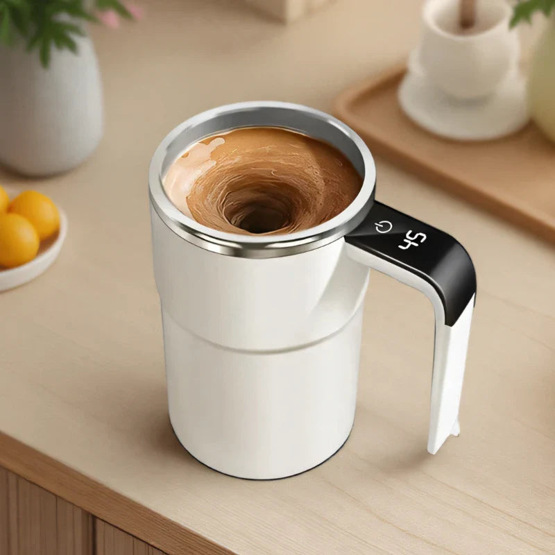 Tazza auto-mescolante con LCD e USB | Tazza automatica per caffè e altro | RührMeister