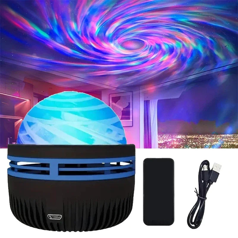 Polariva Proiettore Aurora Boreale | Sincronizzazione Musicale & Telecomando | Luce Ambientale RGB | Ricarica USB | 7,8×7,8×8,7 cm