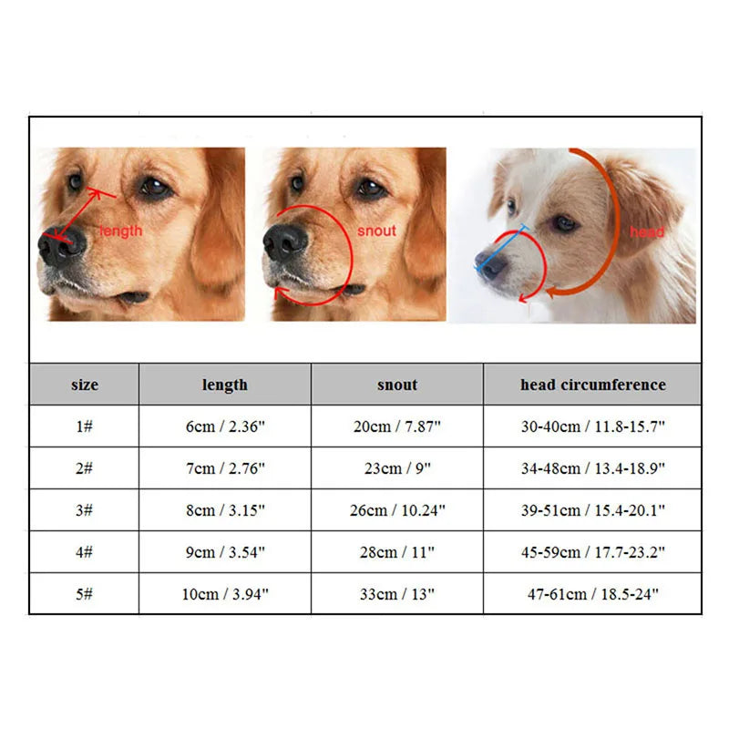 Museruola regolabile in silicone per cani