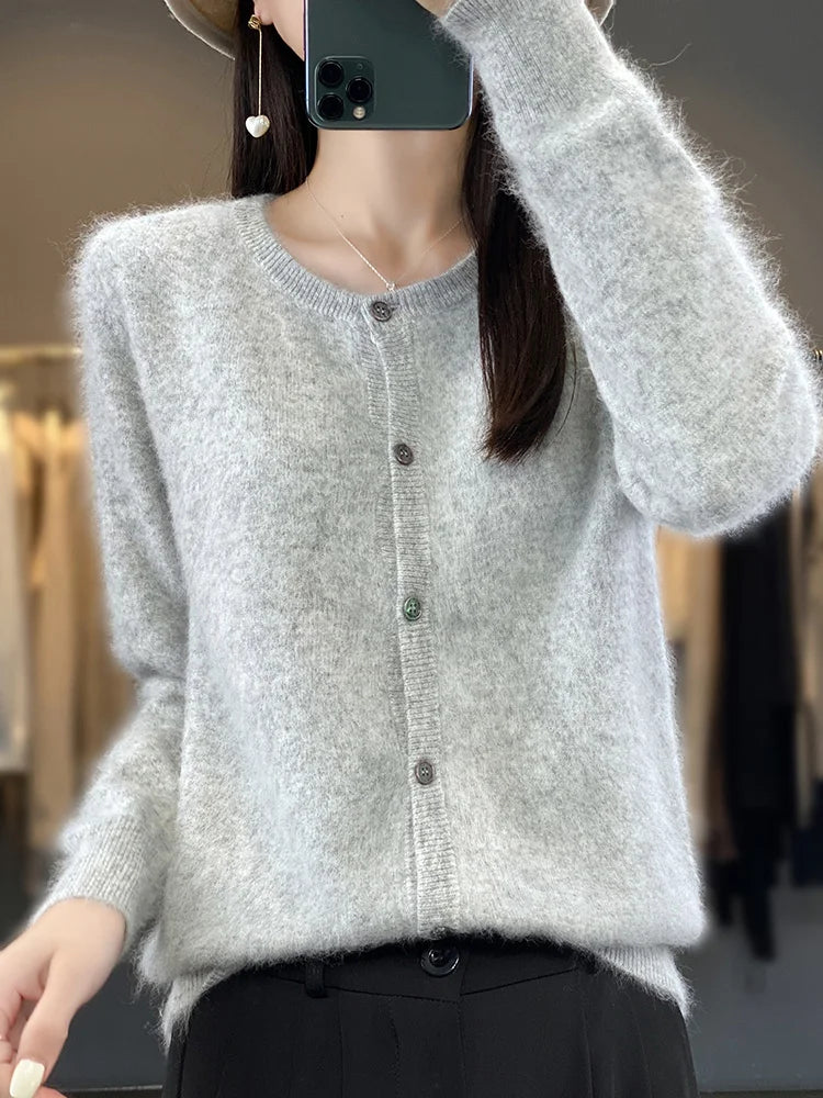 Cardigan in Cashmere Aurea per Indumenti in Clima Freddo