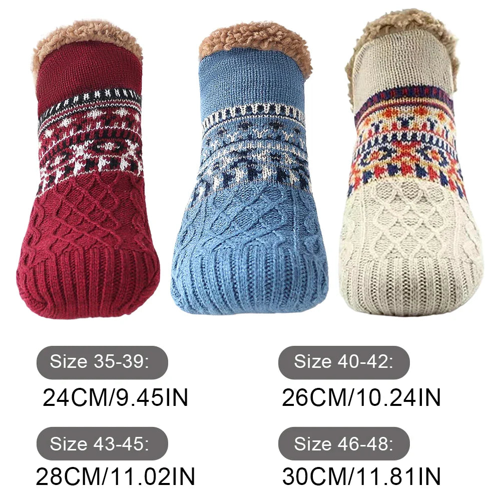 Nordhütte | Calze Termiche da Casa Invernali | Calze Antiscivolo per Donna e Uomo | Foderate Spesse & Extra Calde | Morbide Calze Antiscivolo per Casa & Natale