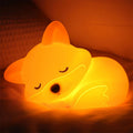 Luce notturna Fuchs in silicone | Ricaricabile, dimmerabile e con timer | Dolce idea regalo per bambini e adulti