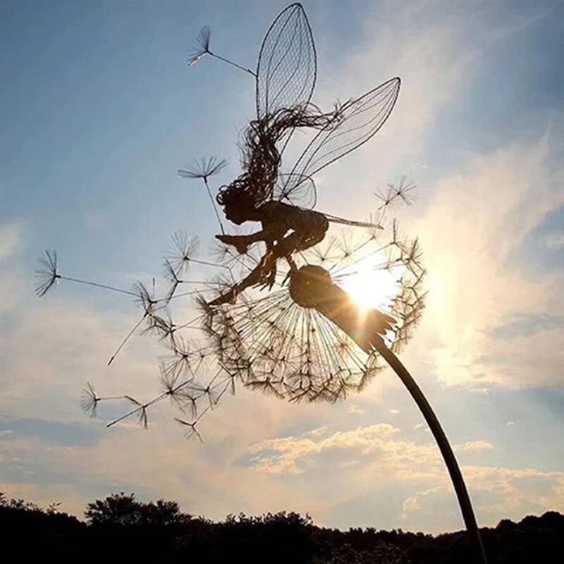 Incantevoli sculture da giardino delle fate: Decorazione da prato da sogno