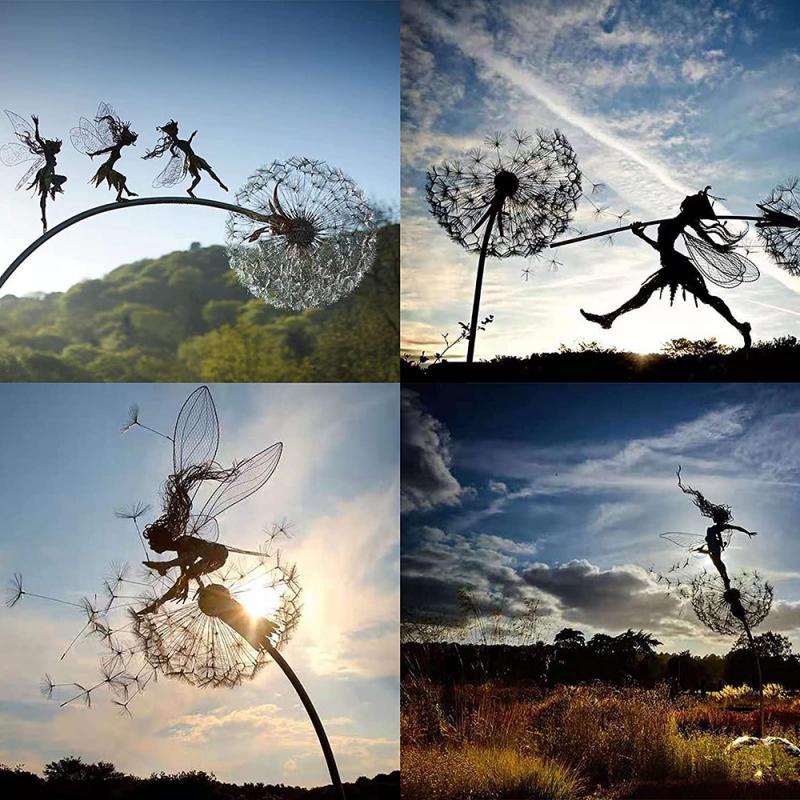 Incantevoli sculture da giardino delle fate: Decorazione da prato da sogno