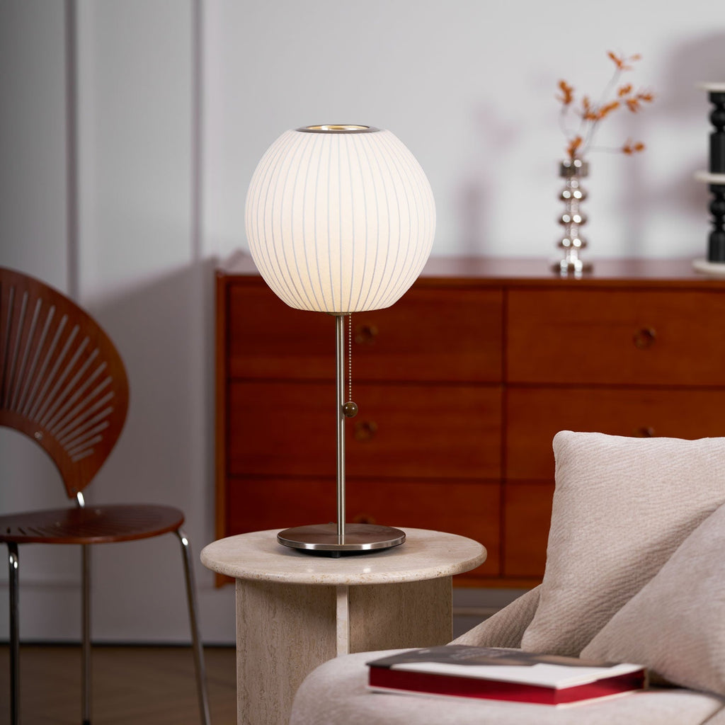 Sicon Lampada da Tavolo – Polimero & Acciaio – Bianco – E26/E27 – Lampada da Tavolo LED Moderna per Ambienti Eleganti