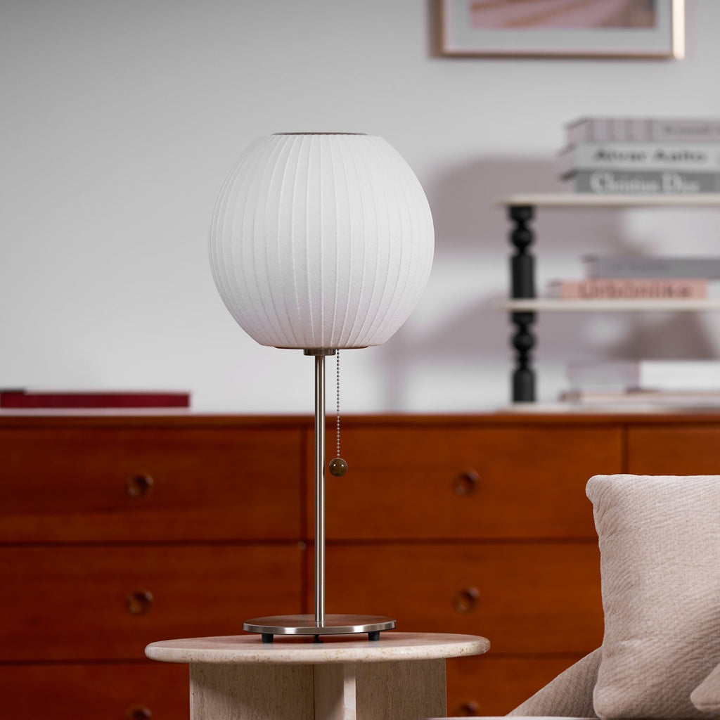 Sicon Lampada da Tavolo – Polimero & Acciaio – Bianco – E26/E27 – Lampada da Tavolo LED Moderna per Ambienti Eleganti