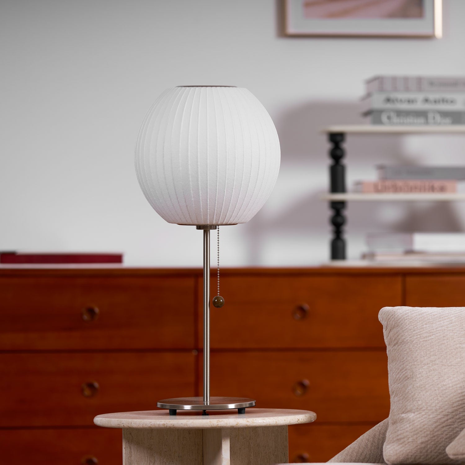 Sicon Lampada da Tavolo – Polimero & Acciaio – Bianco – E26/E27 – Lampada da Tavolo LED Moderna per Ambienti Eleganti