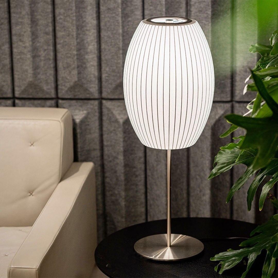 Sicon Lampada da Tavolo – Polimero & Acciaio – Bianco – E26/E27 – Lampada da Tavolo LED Moderna per Ambienti Eleganti