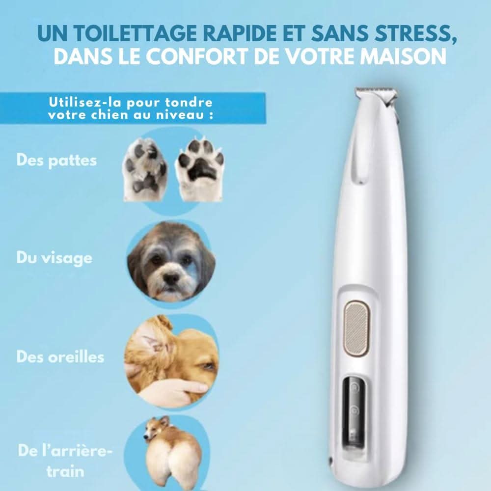 SilentPet Trimmer – Tagliacapelli silenzioso per aree sensibili di cani e gatti