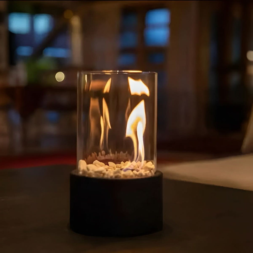 SLEEKFLAME – Camino da tavolo senza fumi per un utilizzo elegante all'interno e all'esterno