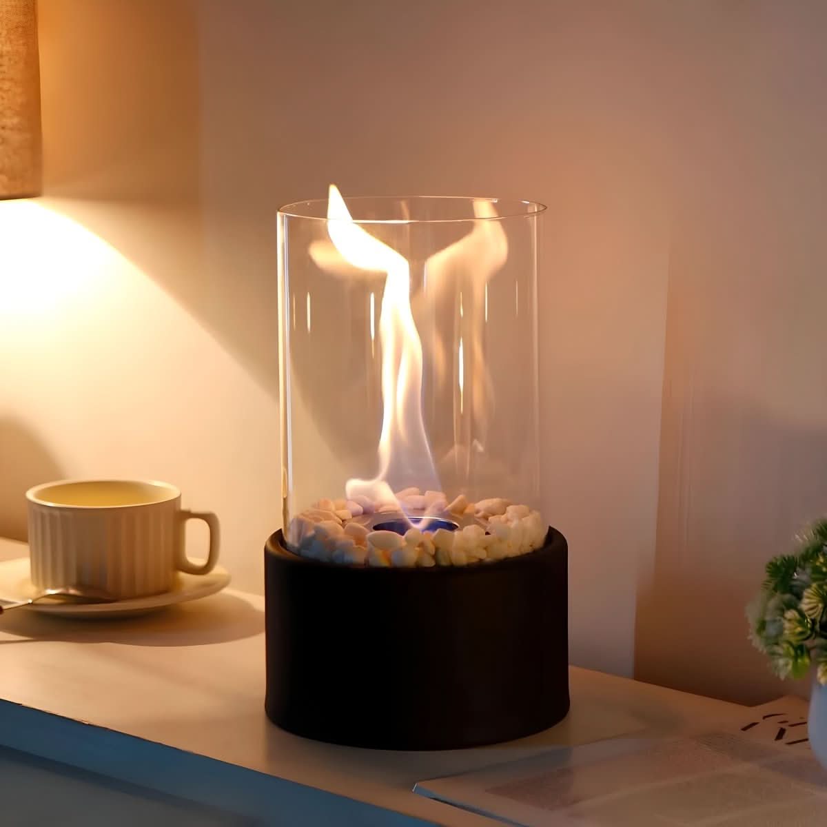SLEEKFLAME – Camino da tavolo senza fumi per un utilizzo elegante all'interno e all'esterno