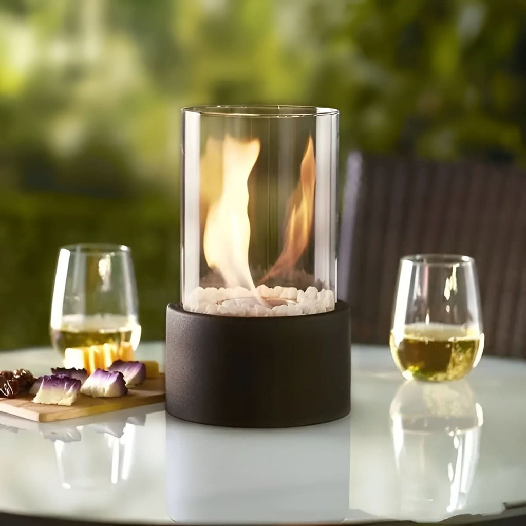 SLEEKFLAME – Camino da tavolo senza fumi per un utilizzo elegante all'interno e all'esterno