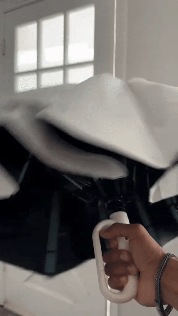 AerisGuard Ombrello Pieghevole Automatico Antivento con Manico a Fibbia per Qualsiasi Tempo