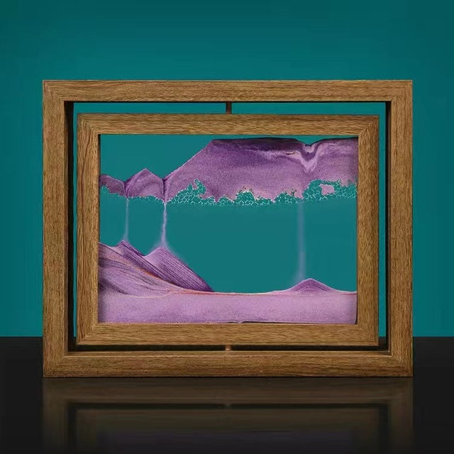 Pittura di sabbia rotante 3D in legno massello