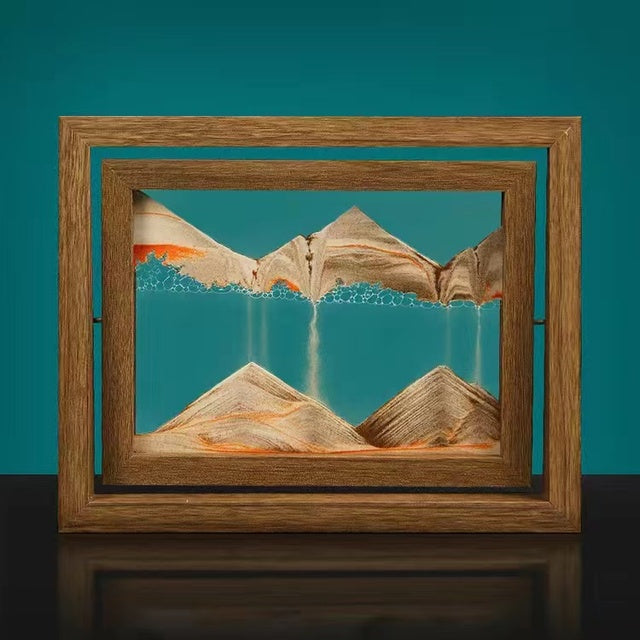 Pittura di sabbia rotante 3D in legno massello