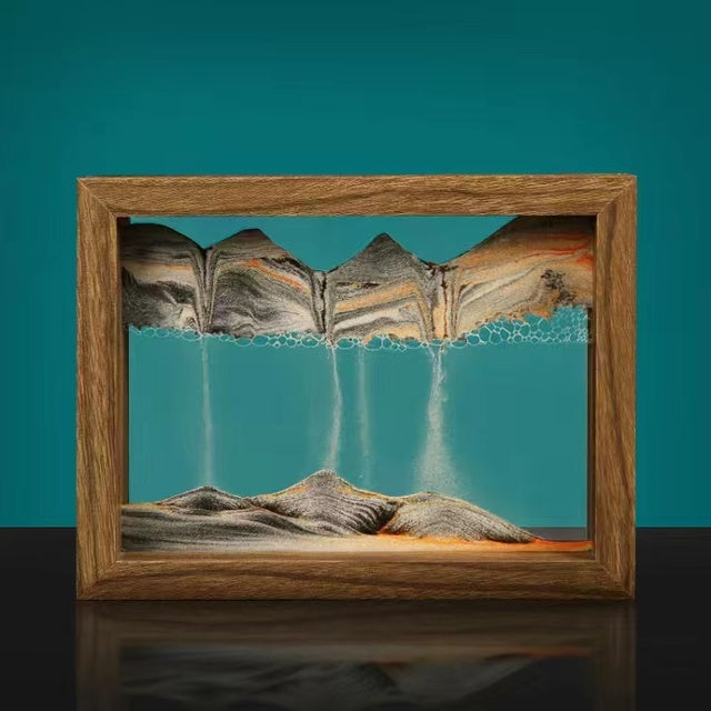 Pittura di sabbia rotante 3D in legno massello