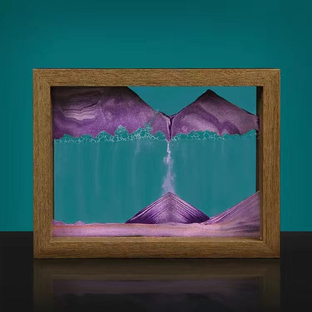 Pittura di sabbia rotante 3D in legno massello