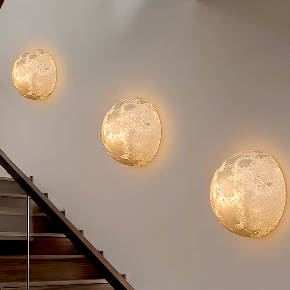 Lampada da parete Sorena Maan Design – PLA – Bianco – Ø 20×25×30 cm – Atmosfera di luce lunare