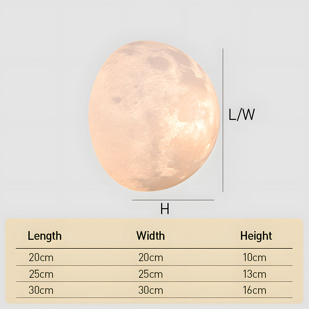Lampada da parete Sorena Maan Design – PLA – Bianco – Ø 20×25×30 cm – Atmosfera di luce lunare