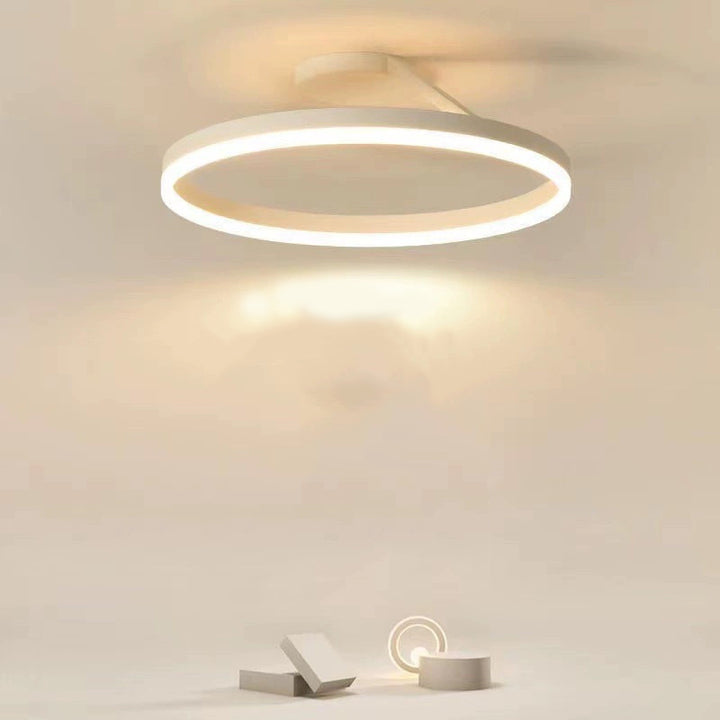 Lampada da soffitto Spazero – Ferro & Acrilico – Bianco – Ø 40 cm – Lampada da soffitto LED moderna per soggiorno