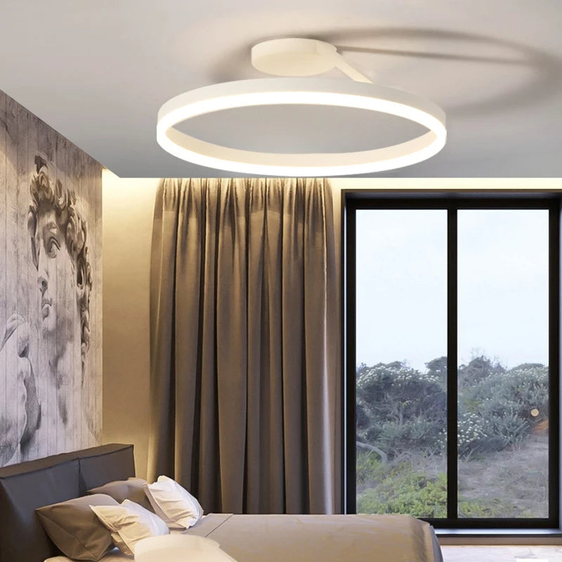 Lampada da soffitto Spazero – Ferro & Acrilico – Bianco – Ø 40 cm – Lampada da soffitto LED moderna per soggiorno