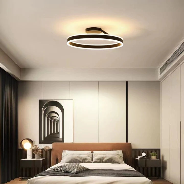 Lampada da soffitto Spazero – Ferro & Acrilico – Bianco – Ø 40 cm – Lampada da soffitto LED moderna per soggiorno