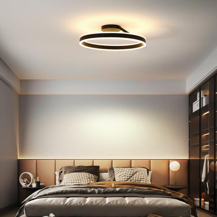 Lampada da soffitto Spazero – Ferro & Acrilico – Bianco – Ø 40 cm – Lampada da soffitto LED moderna per soggiorno