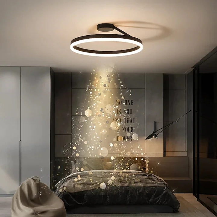 Lampada da soffitto Spazero – Ferro & Acrilico – Bianco – Ø 40 cm – Lampada da soffitto LED moderna per soggiorno