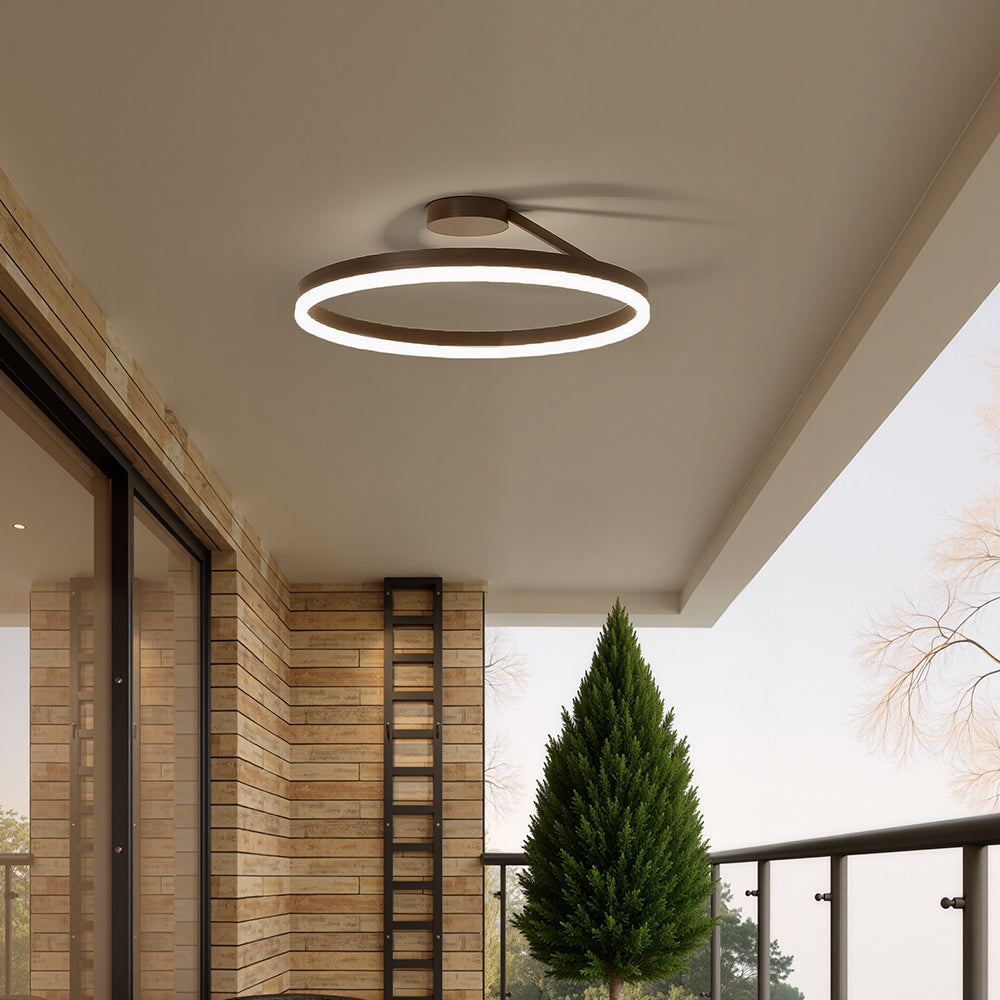 Lampada da soffitto Spazero – Ferro & Acrilico – Bianco – Ø 40 cm – Lampada da soffitto LED moderna per soggiorno