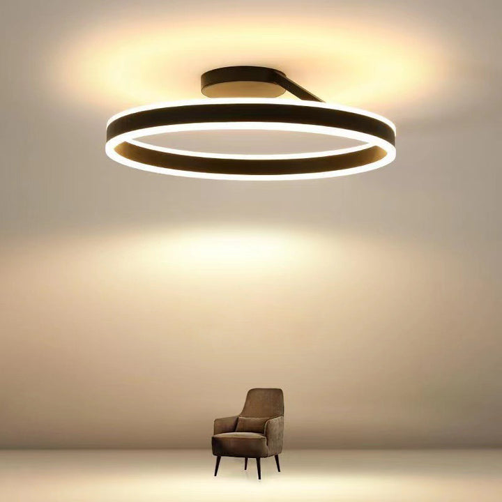 Lampada da soffitto Spazero – Ferro & Acrilico – Bianco – Ø 40 cm – Lampada da soffitto LED moderna per soggiorno