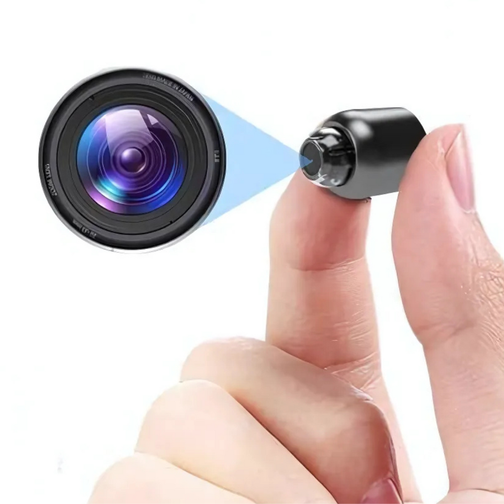 MiniEye Full HD Telecamera di Sicurezza | Mini Telecamera Compatta con Visione Notturna e Rilevamento di Movimento