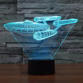 Lumora 3D Star Trek Enterprise Nave LED Lampada - Luce ottica multicolore
