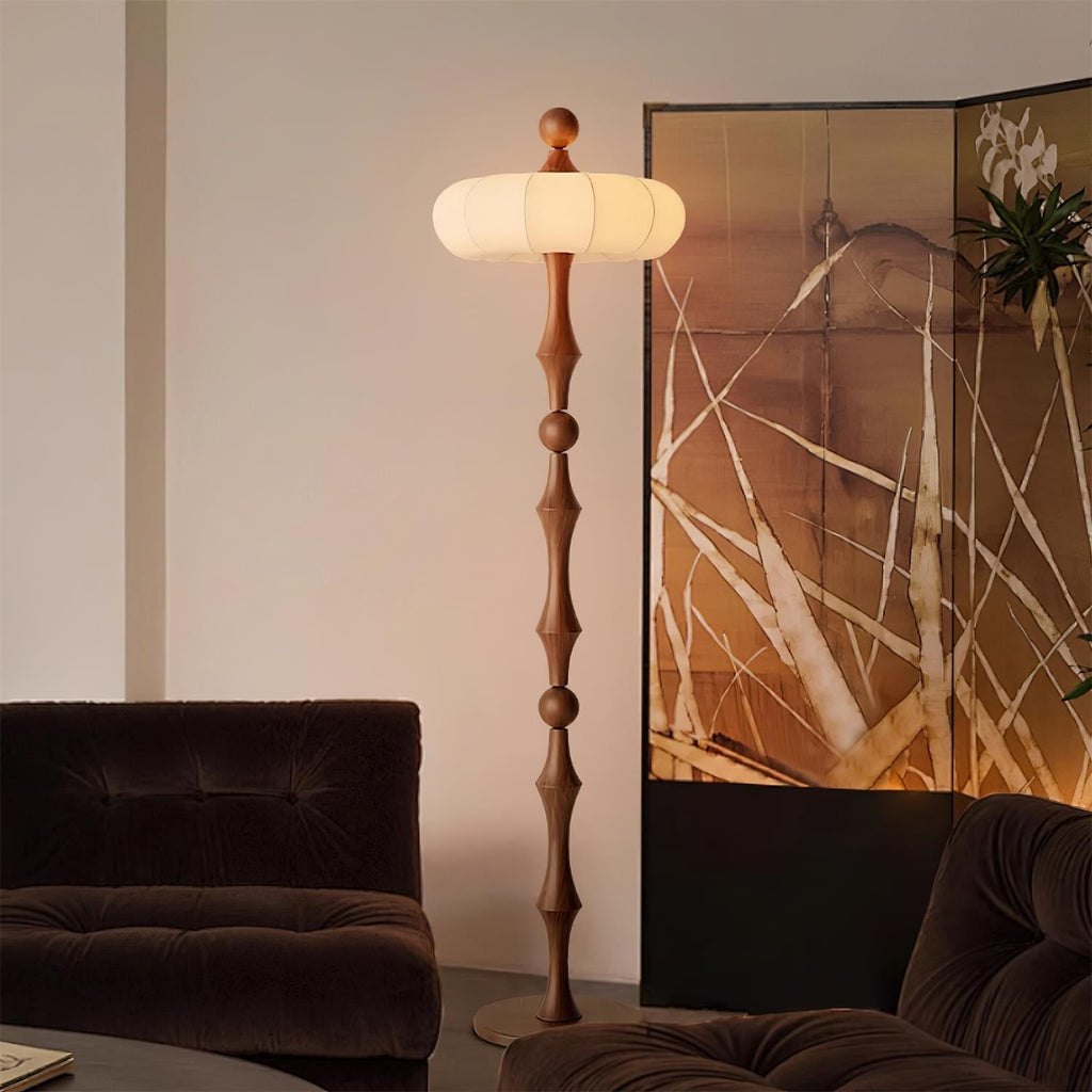 Lampada da terra in legno – Bianco naturale – 160 cm – Design moderno per soggiorni e angoli lettura