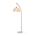 Lampada da terra Juremi – Bambù & Lino – Beige – 160 cm – Design scandinavo per soggiorno & illuminazione d'atmosfera