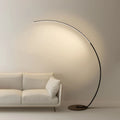 Lampada da terra – Alluminio e ferro – Nero – 170 cm – Lampada ad arco minimalista con illuminazione a LED