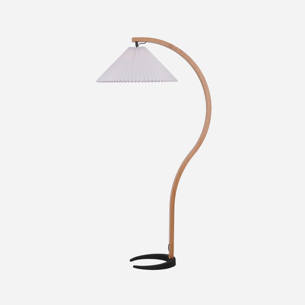 Lampada da terra – Legno – Beige – 150 cm – Design scandinavo per soggiorni e angoli lettura