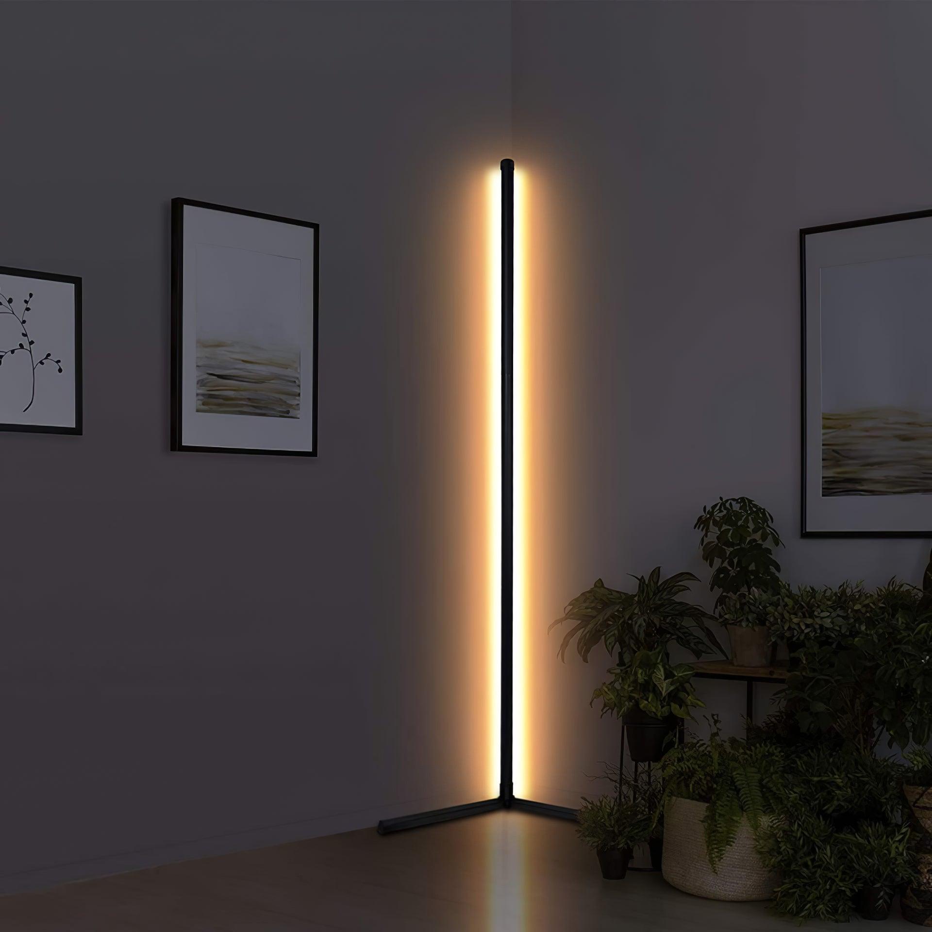 Lampada da terra – Nero opaco – Moderna – Illuminazione LED – Minimalista – Ideale per il soggiorno