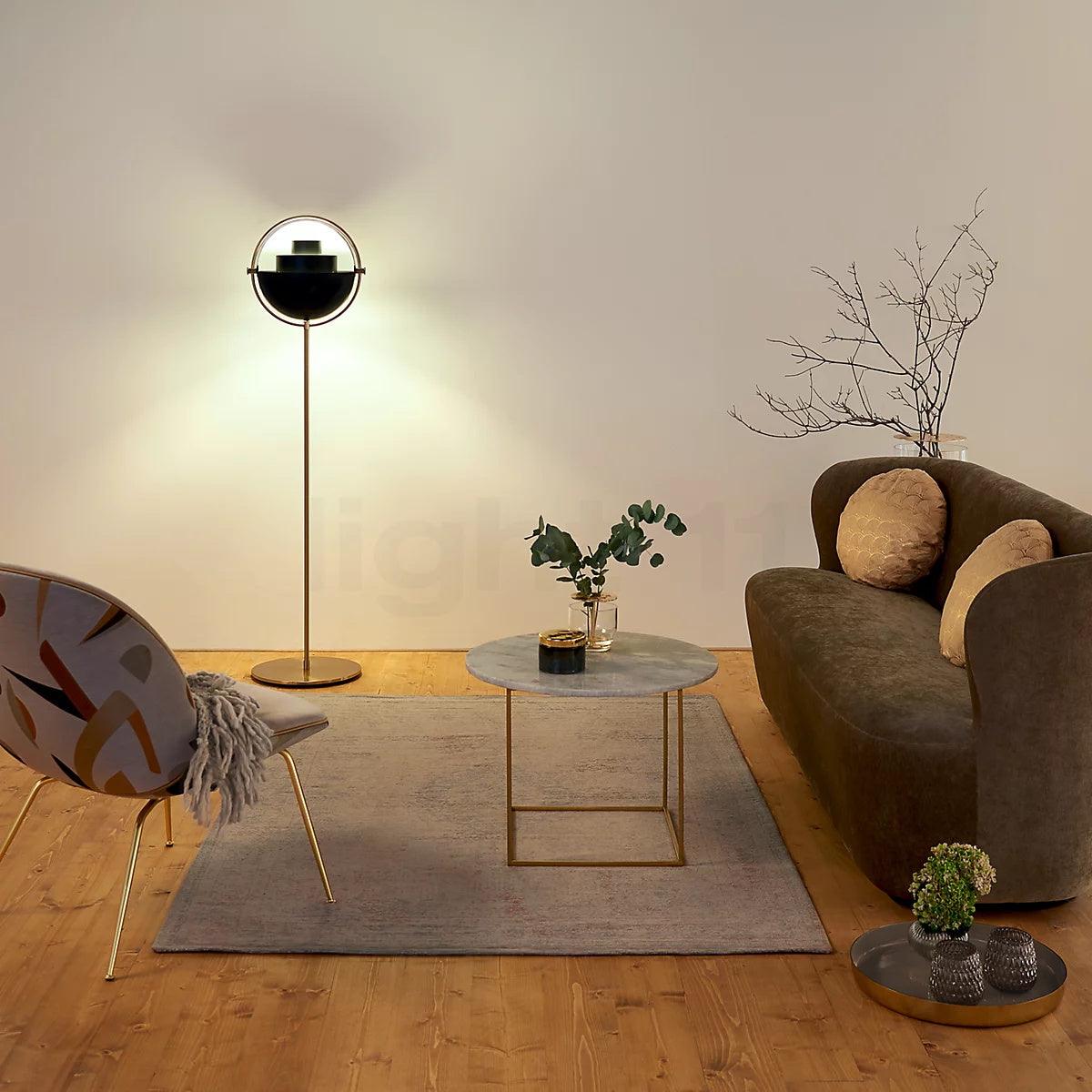 Lampada da terra – Metallo – Oro – 160 cm – Design moderno per soggiorno e illuminazione elegante