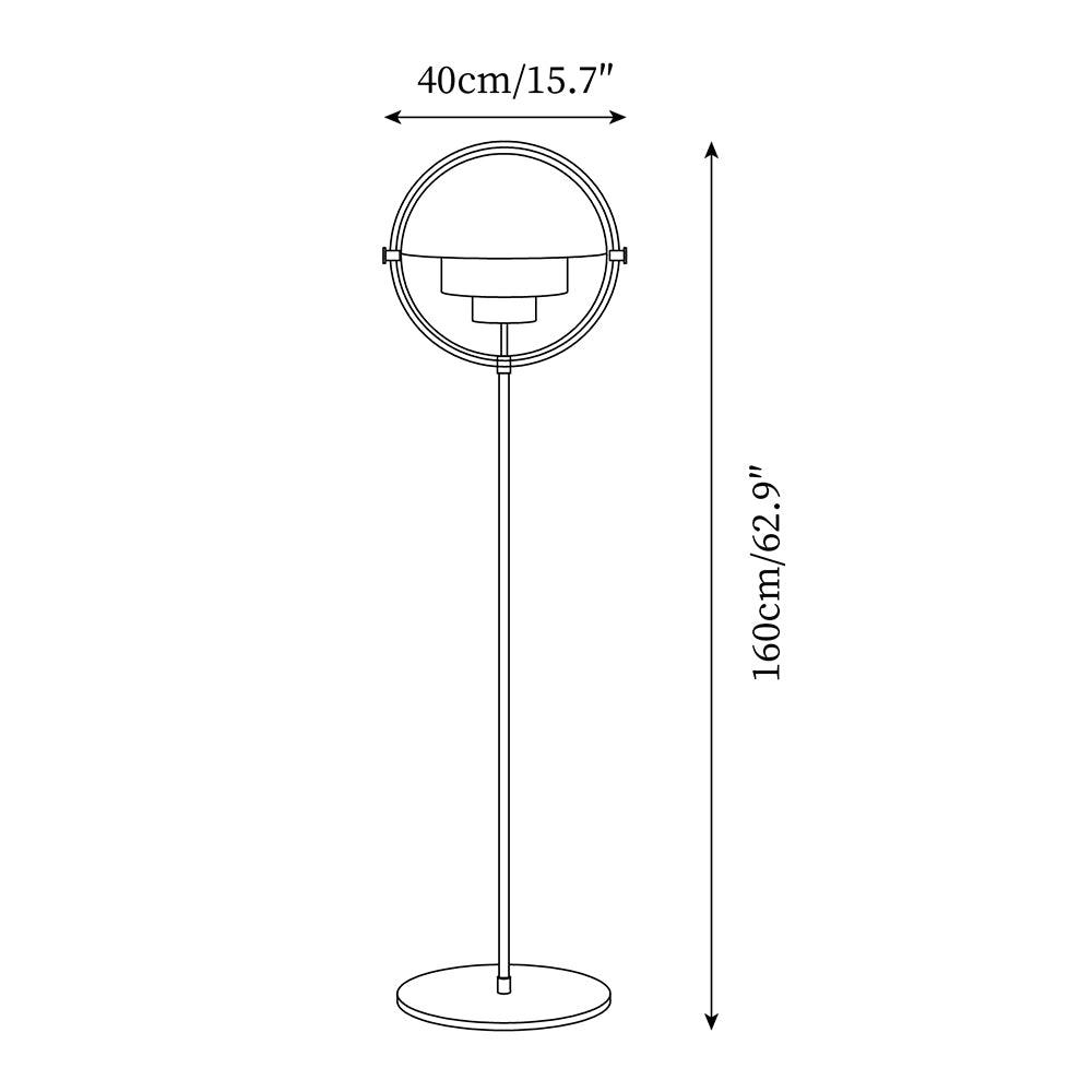 Lampada da terra – Metallo – Oro – 160 cm – Design moderno per soggiorno e illuminazione elegante