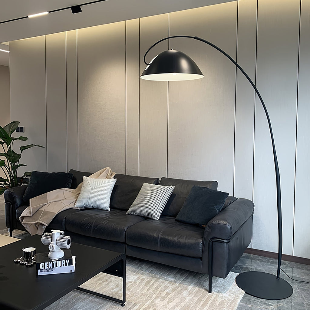 Lampada da terra – Metallo – Nero – Lampada ad arco – Design moderno – Illuminazione elegante per la tua casa