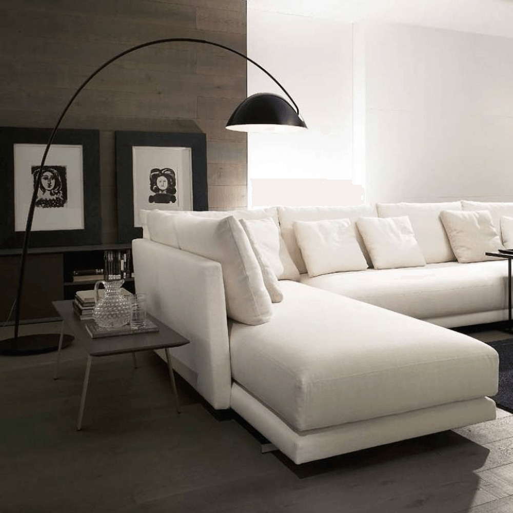 Lampada da terra – Metallo – Nero – Lampada ad arco – Design moderno – Illuminazione elegante per la tua casa