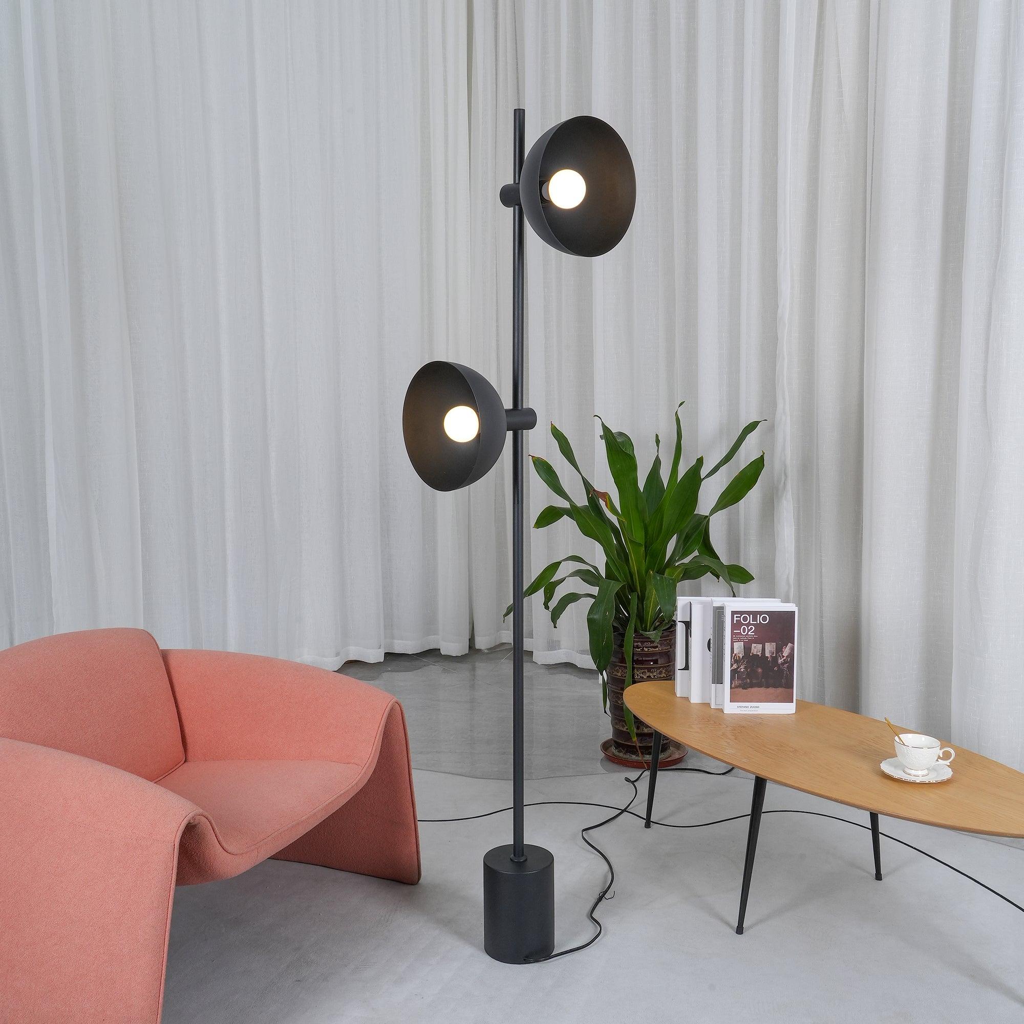 Lampada da terra – Metallo – Nero – Design moderno – Ideale per soggiorno e camera da letto