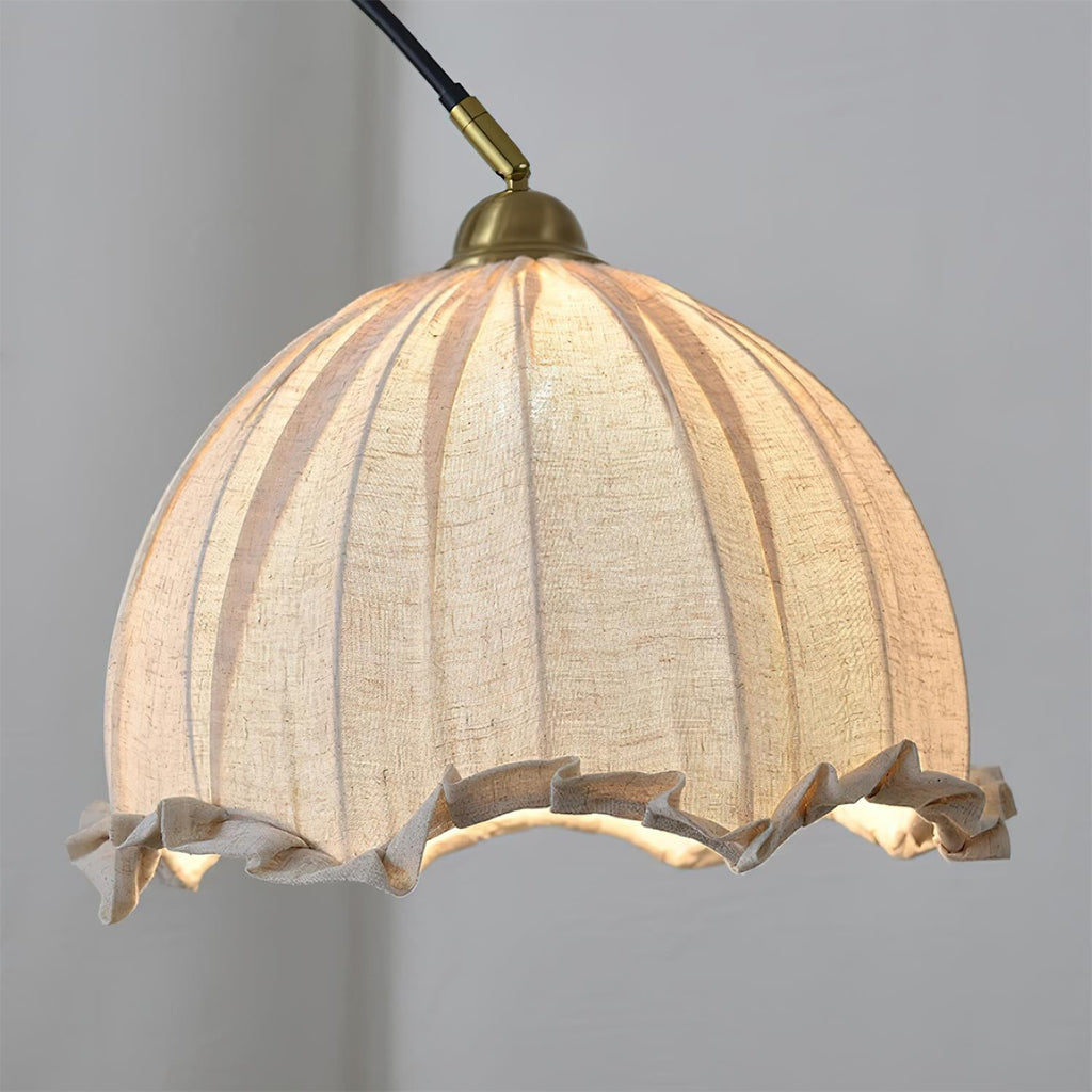 Lampada da terra – Tessuto – Nero – Lampada ad arco – Design elegante per il soggiorno
