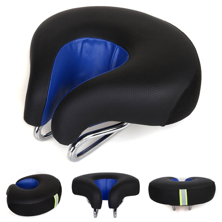 Brehn | Sella per Bicicletta Senza Naso Mountainbike Imbottitura Spessa e Morbida (Blu)