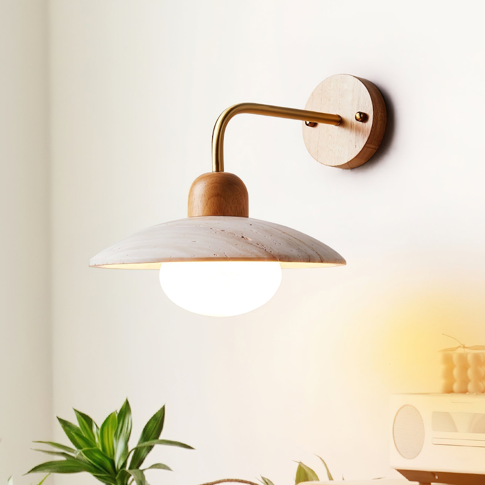 Lampada da Parete Talo – Travertino – Naturale – scandinavo-moderno