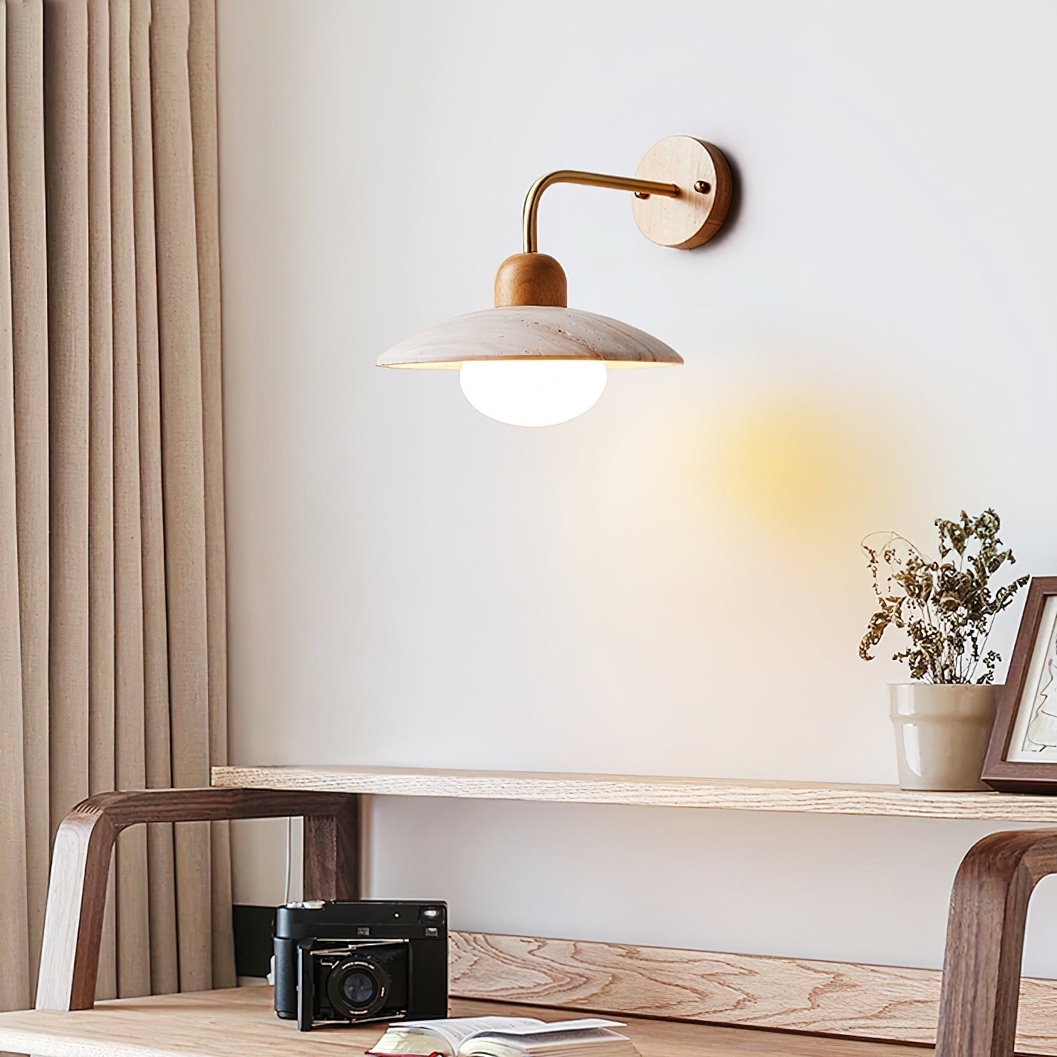 Lampada da Parete Talo – Travertino – Naturale – scandinavo-moderno