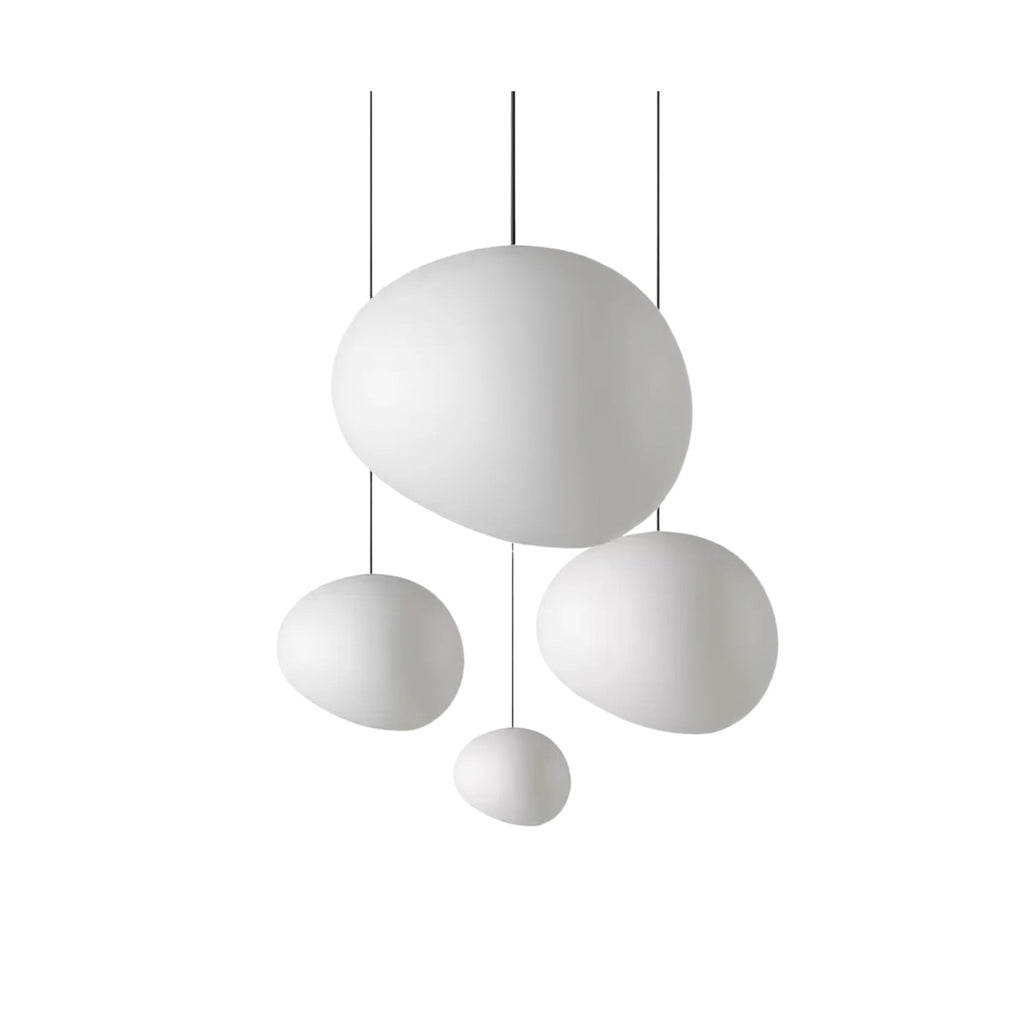 Telstone Lampada a sospensione – Vetro – Bianco – Ø30 cm – Design moderno