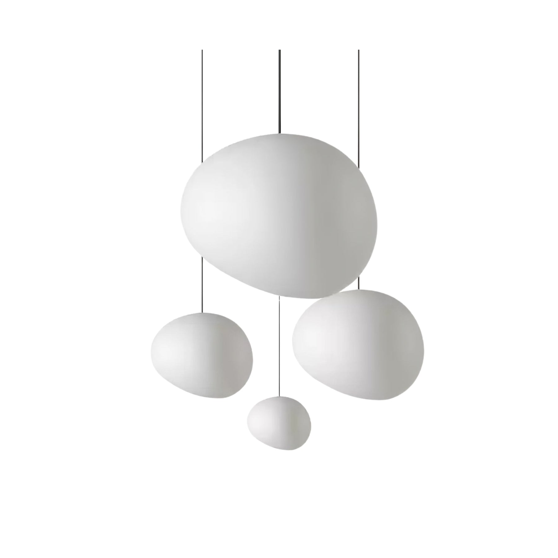 Telstone Lampada a sospensione – Vetro – Bianco – Ø30 cm – Design moderno