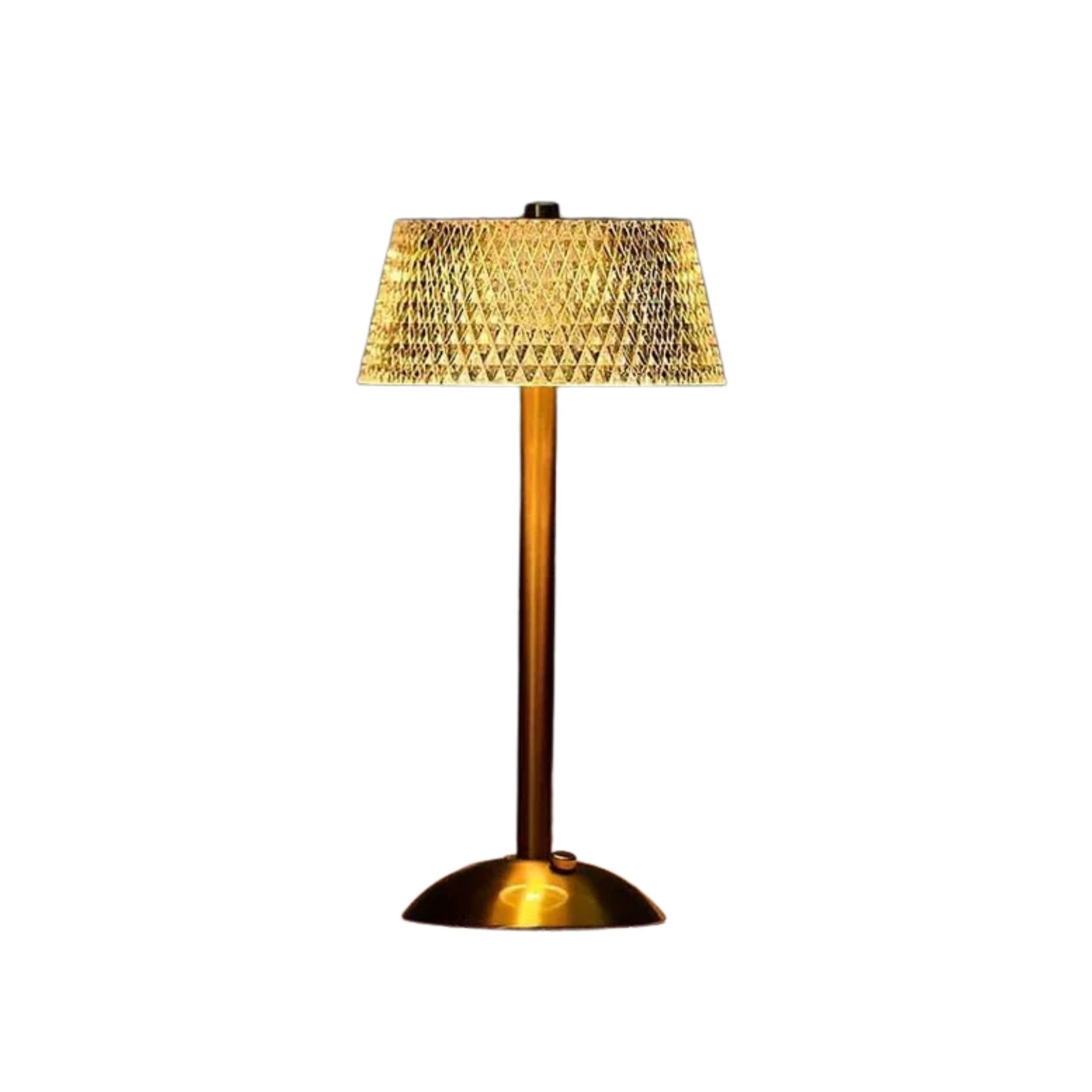 Lampada da tavolo – Ottone & Acrilico – Luce Calda – Design Moderno – Ideale per Comodino o Scrivania