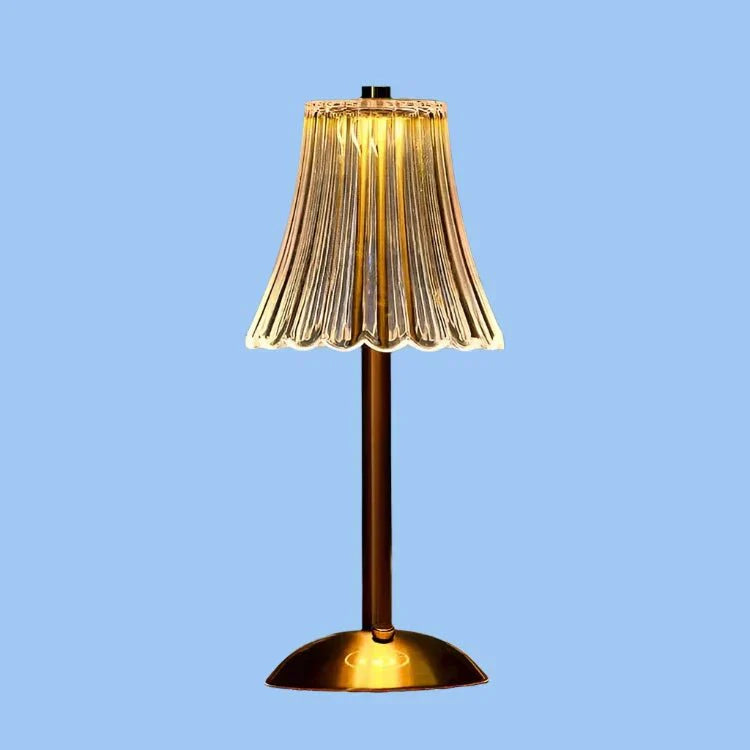 Lampada da tavolo – Ottone & Acrilico – Luce Calda – Design Moderno – Ideale per Comodino o Scrivania
